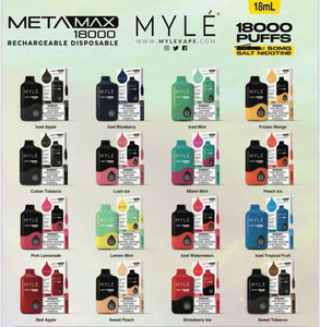 Myle Meta Max 18000 Puffs Disposable Vape in Dubai UAE