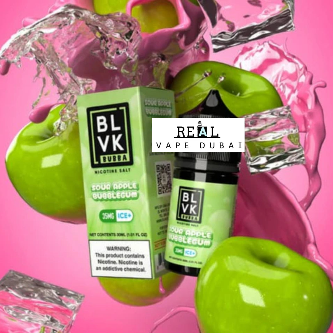 SOUR APPLE BUBBLEGUM ICE - BLVK BUBBA SALTS - 30ml - In Dubai UAE