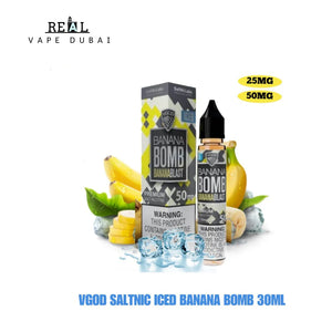 ICED BANANA BOMB 30ml SALTNIC BY VGOD