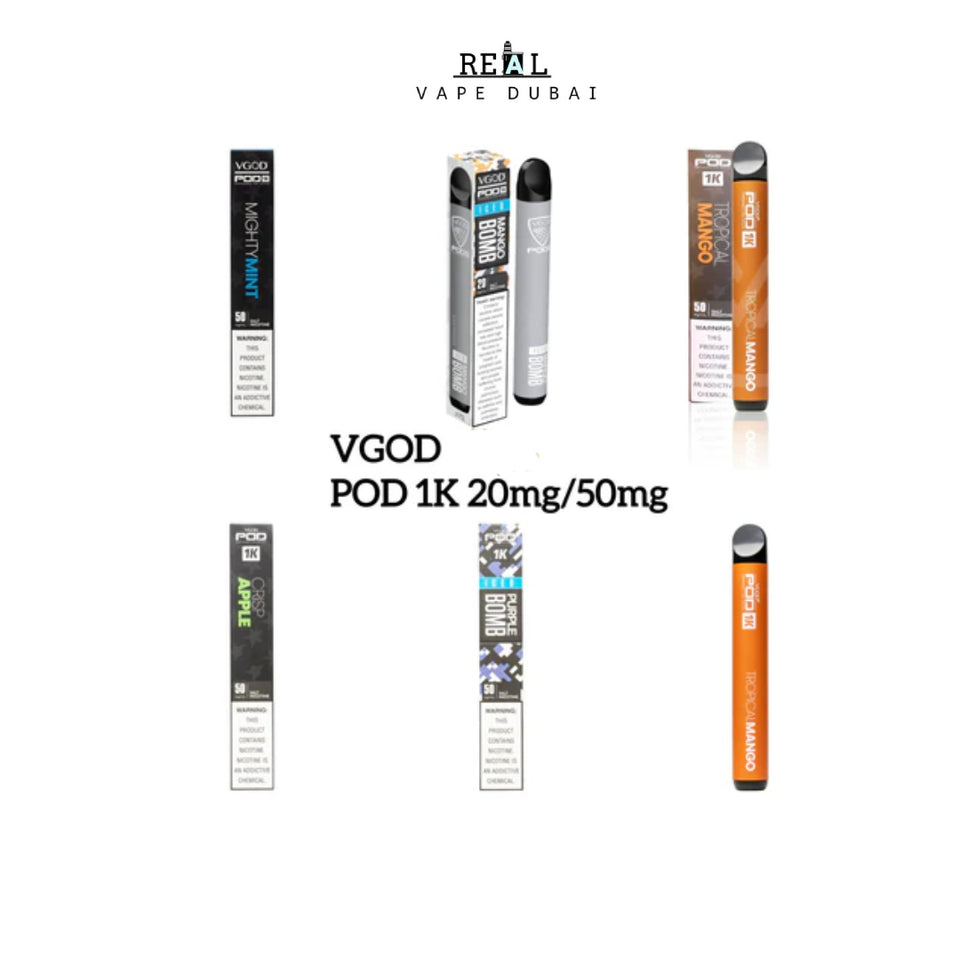 VGOD POD 1K DISPOSABLE VAPE 20mg & 50mg (1500 Puffs)