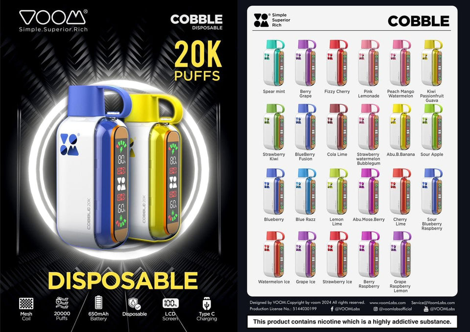 Best Voom Cobble 20000 Puffs Disposable in Dubai UAE