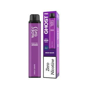 VAPES BARS GHOST PRO 3500 Puffs (ZERO NICOTINE) Disposable Vape