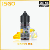 ISGO 30ML SALTNIC 25mg & 50mg ALL FLAVORS